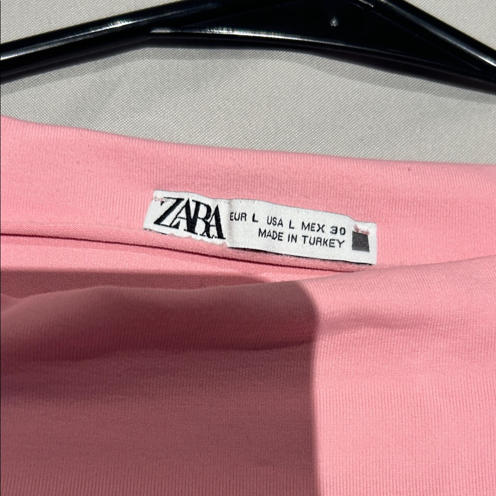 Zara Soft Pink Short Sleeve Crew Tee - Picture 2 of 4